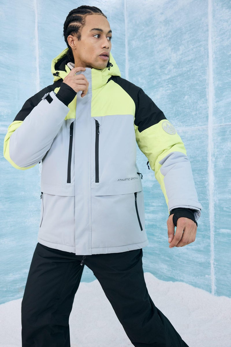 DeFacto Green Man Regular Fit Hooded Zippered Waterproof Ski Jacket Casual - Image 2